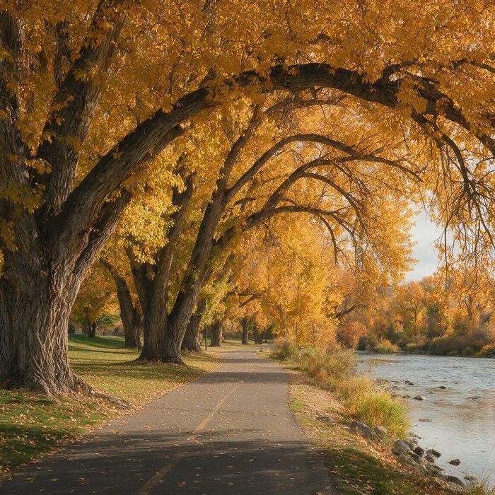 The Boise River greenbelt in autumn